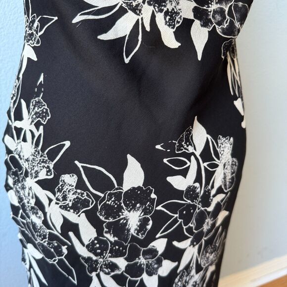Redux Philip Dicaprio Silk Floral Sleeveless Cowl Neck Midi Dress Size 10 - Picture 3 of 7